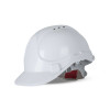 Push Lock Safety Hard Hats White